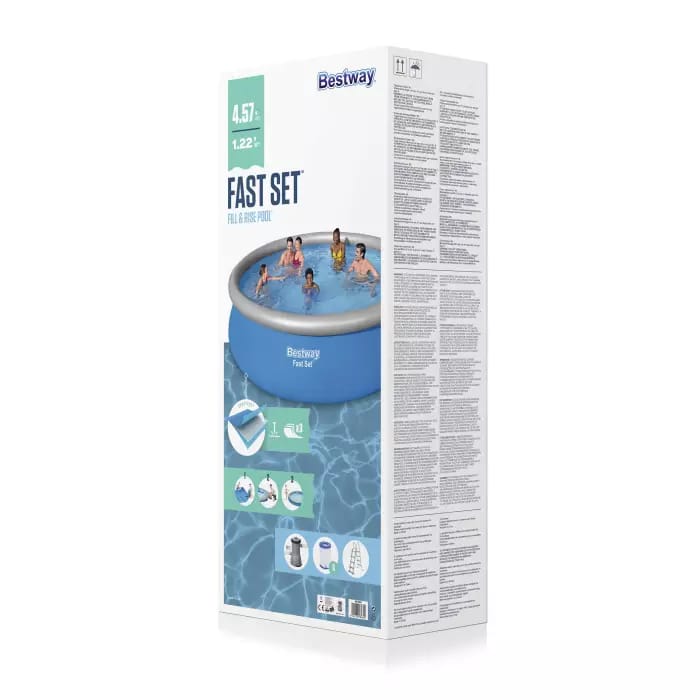 Бассейн Fast Set 457х122см, 13807л, фил.-насос 3028л/ч, лестница, Bestway, 57289 BW фото 2